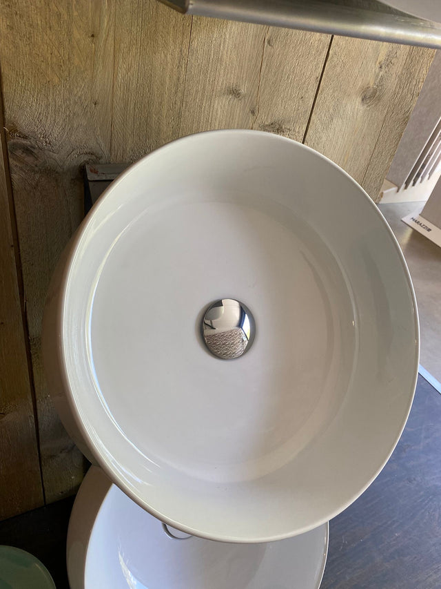 Showmodel Ink Yale rond opbouw waskom diameter 40cm glanswit