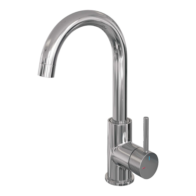 BRAUER Chrome Carving hoge opbouw wastafelmengkraan met draaibare ronde uitloop model A chroom 5-CE-003-R4