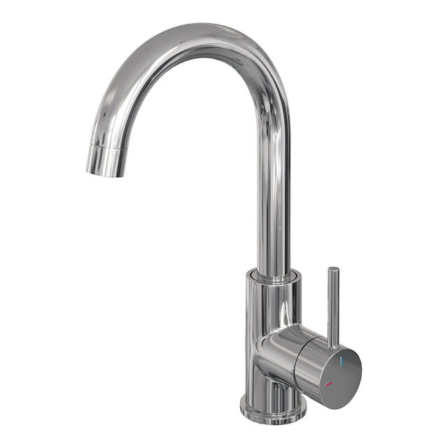 BRAUER Stripe hoge opbouw wastafelmengkraan met draaibare ronde uitloop model A chroom 5-CE-003-R5