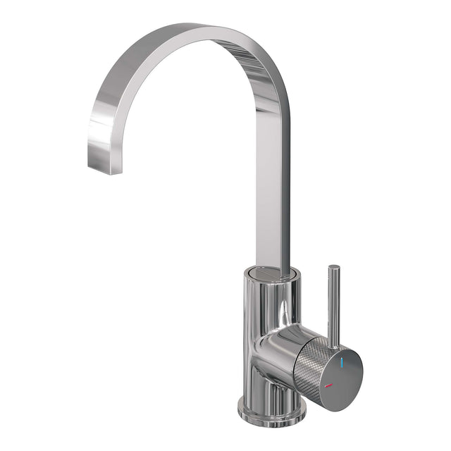BRAUER Chrome Carving hoge opbouw wastafelmengkraan met draaibare platte uitloop model A chroom 5-CE-003-S4