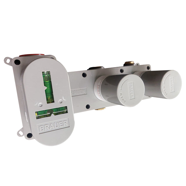 BRAUER Chrome Edition thermostatische inbouw badkraan SET 01 met badvulcombinatie en staaf handdouche en doucheslang en wandaansluitbocht chroom
