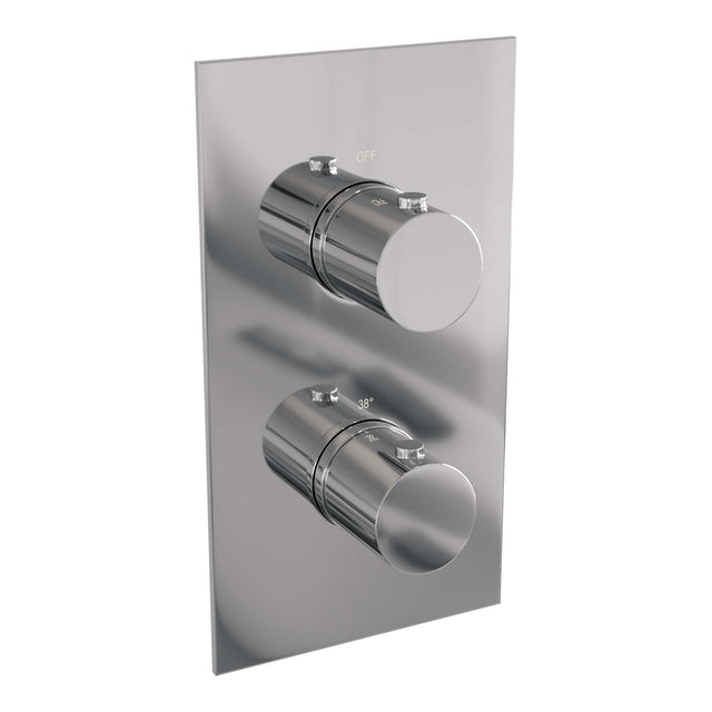 BRAUER Chrome Edition thermostatische inbouw regendouche 3-weg omstelling SET 30 met 30 cm douchekop en plafondarm en staaf handdouche en doucheslang en wandaansluitbocht chroom
