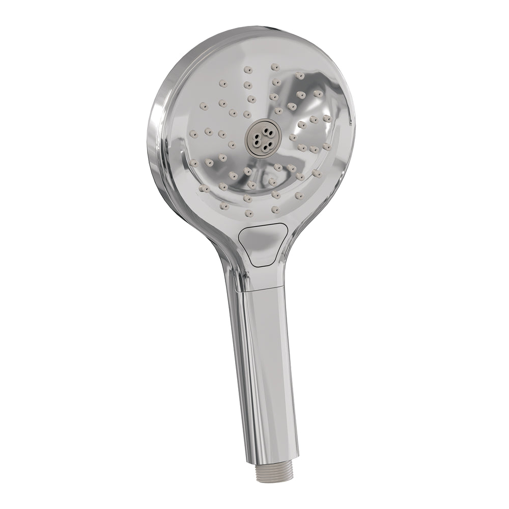 BRAUER Chrome Carving thermostatische inbouw regendouche 3-weg omstelling SET 47 met 20 cm douchekop en plafondarm en 3-standen handdouche en doucheslang en geïntegreerde glijstang chroom
