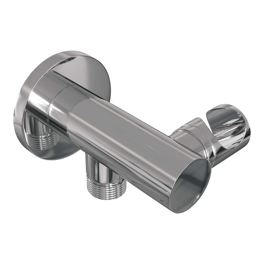 BRAUER Chrome Edition thermostatische inbouw regendouche met drukknoppen SET 58 met 30 cm douchekop en gebogen muurarm en 3-standen handdouche en doucheslang en wandaansluitbocht chroom