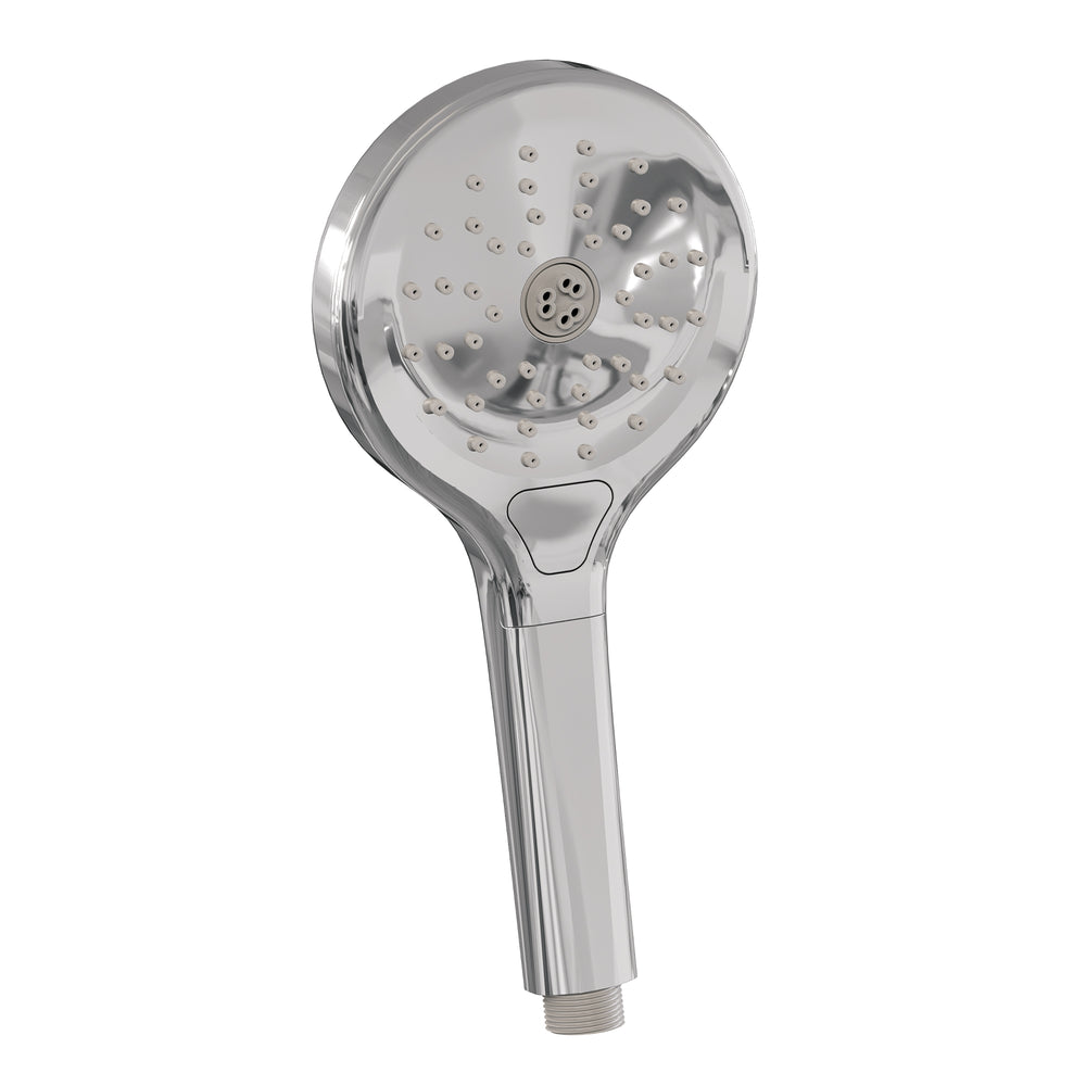 BRAUER Chrome Edition thermostatische inbouw regendouche met drukknoppen SET 60 met 30 cm douchekop en plafondarm en 3-standen handdouche en doucheslang en wandaansluitbocht chroom
