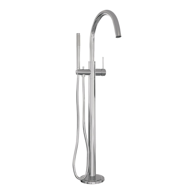 BRAUER Stripe vrijstaande badmengkraan SET 01 met staaf handdouche en doucheslang chroom 5-CE-337