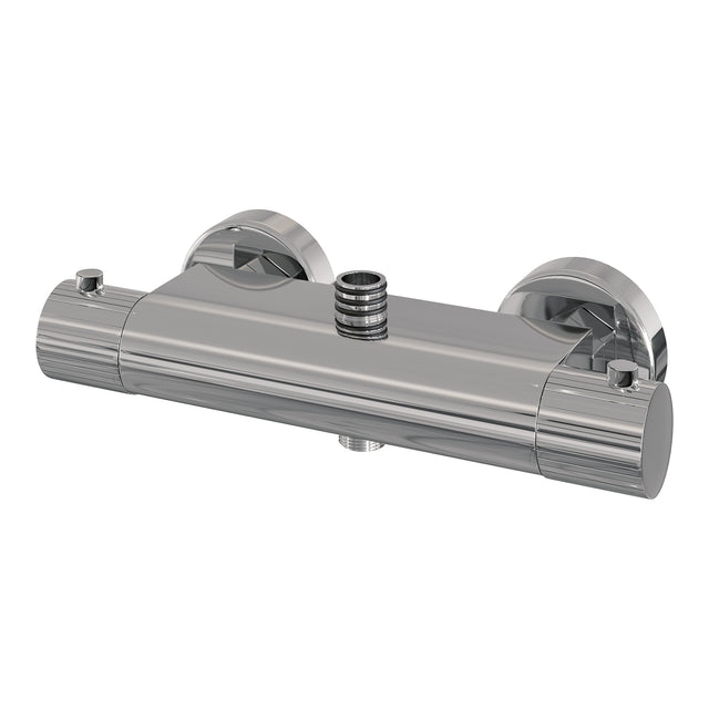 BRAUER Stripe opbouw thermostatische regendouche SET 02 met 25 cm hoofddouche en 3-standen handdouche en doucheslang chroom 5-CE-349