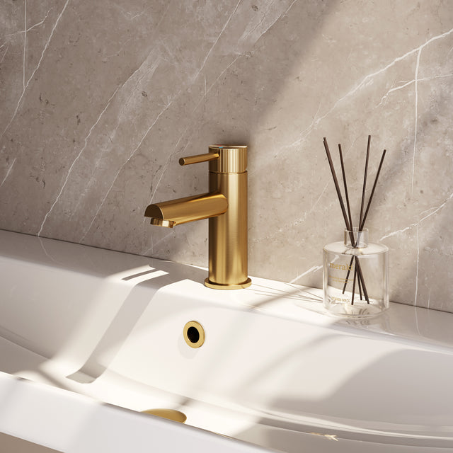 BRAUER Stripe lage opbouw wastafelmengkraan model A goud geborsteld PVD 5-GG-001-HD7