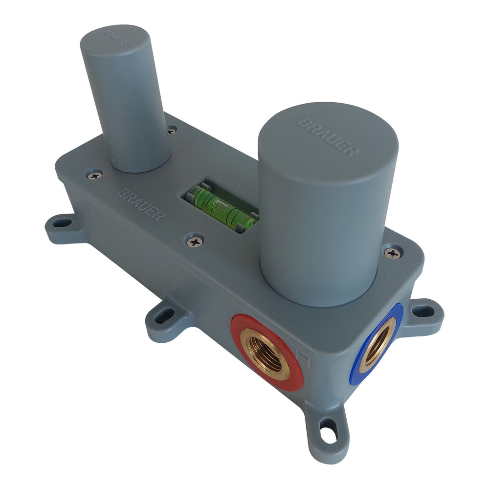 BRAUER Gold Edition inbouw wastafelmengkraan met rechte uitloop en rozetten model B1 goud geborsteld PVD