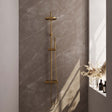 BRAUER Gold Edition opbouw thermostatische regendouche SET 01 met 20 cm hoofddouche en staaf handdouche en doucheslang goud geborsteld PVD 5-GG-239