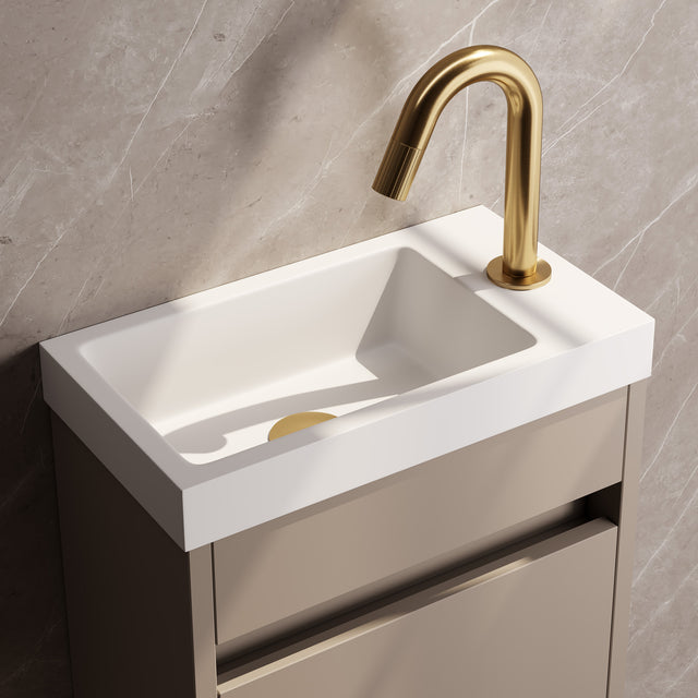 BRAUER Stripe opbouw fonteinkraan met gebogen uitloop goud geborsteld PVD 5-GG-464