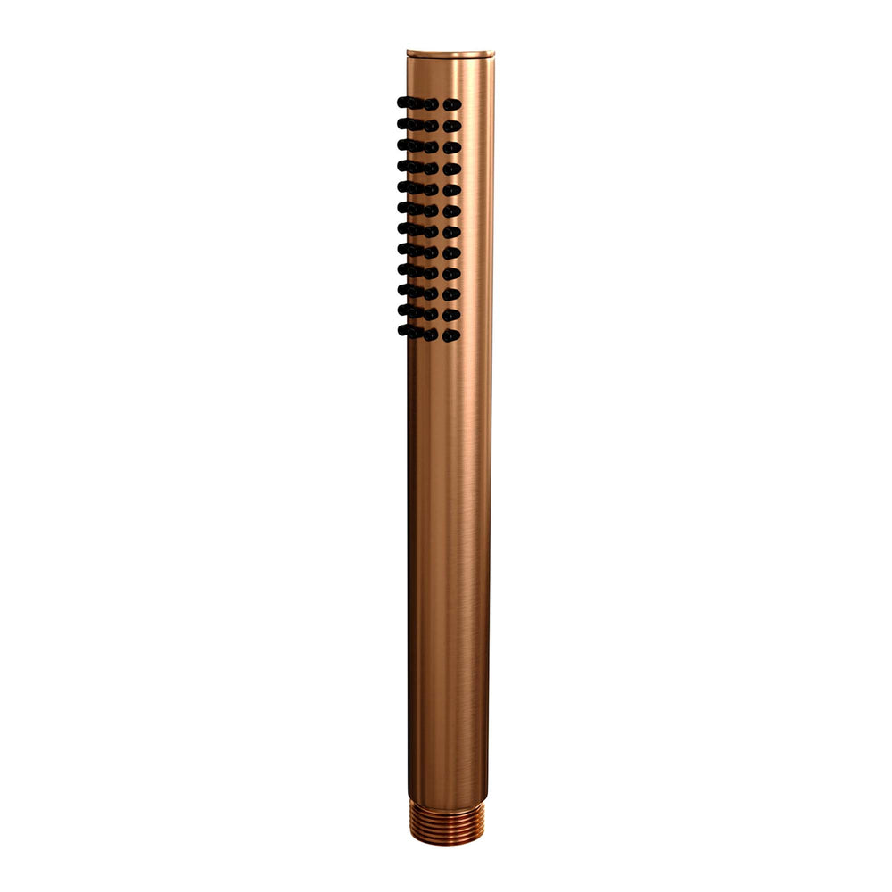 BRAUER Copper Carving thermostatische inbouw regendouche 3-weg rond SET 77 met 20 cm douchekop en plafondarm en staaf handdouche en doucheslang en wandaansluitbocht koper geborsteld PVD 5-GK-295