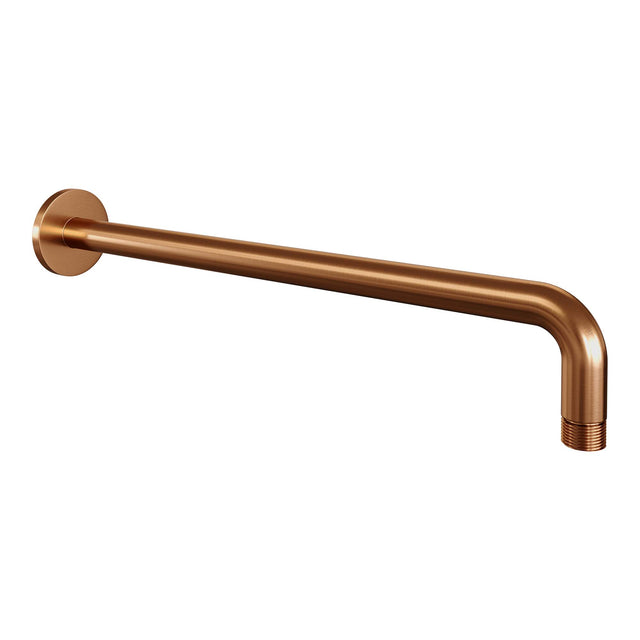 BRAUER Stripe thermostatische inbouw regendouche 3-weg rond SET 41 met 25 cm douchekop en gebogen muurarm en 3-standen handdouche en doucheslang en wandaansluitbocht koper geborsteld PVD 5-GK-445