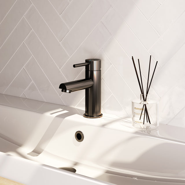 BRAUER Stripe lage opbouw wastafelmengkraan model A gunmetal geborsteld PVD 5-GM-001-HD7