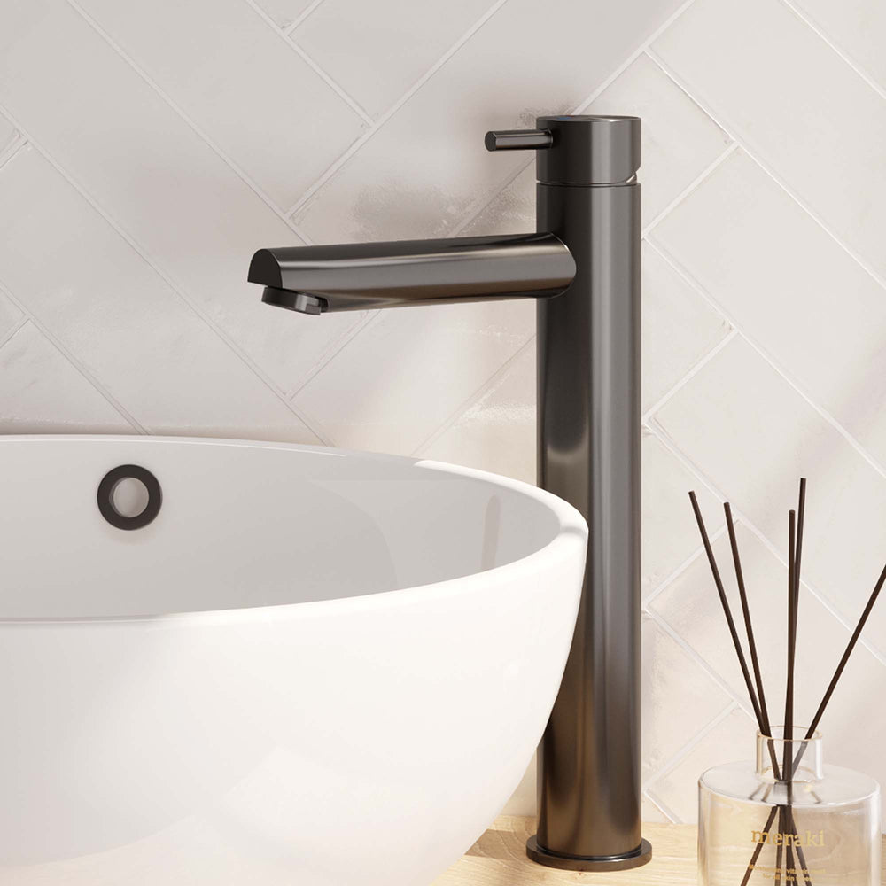 BRAUER Gunmetal Edition verhoogde opbouw wastafelmengkraan model B gunmetal geborsteld PVD