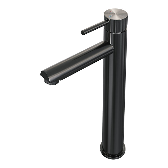 BRAUER Stripe verhoogde opbouw wastafelmengkraan model A gunmetal geborsteld PVD 5-GM-002-HD7