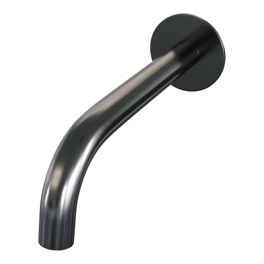 BRAUER Gunmetal Edition thermostatische inbouw badkraan met drukknoppen SET 03 met uitloop en staaf handdouche en doucheslang en wandaansluitbocht gunmetal geborsteld PVD 5-GM-210