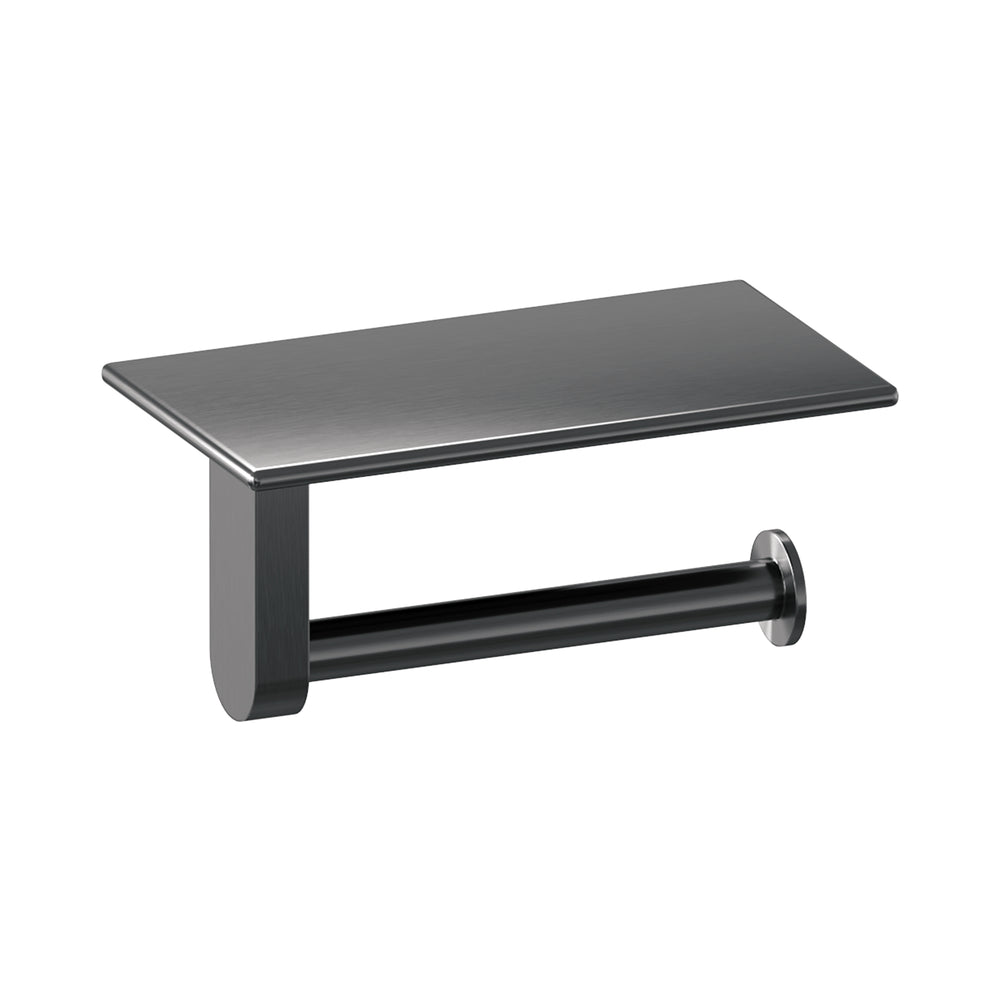 BRAUER Toiletrolhouder met planchet gunmetal geborsteld PVD 5-GM-223