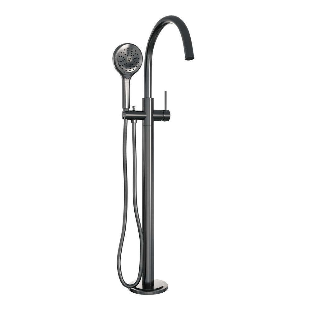 BRAUER Gunmetal Edition vrijstaande badmengkraan SET 02 met 3-standen handdouche en doucheslang gunmetal geborsteld PVD 5-GM-260