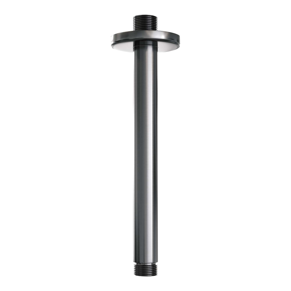 BRAUER Gunmetal Edition thermostatische inbouw regendouche 3-weg rond SET 83 met 20 cm douchekop en plafondarm en 3-standen handdouche en doucheslang en wandaansluitbocht gunmetal geborsteld PVD 5-GM-277