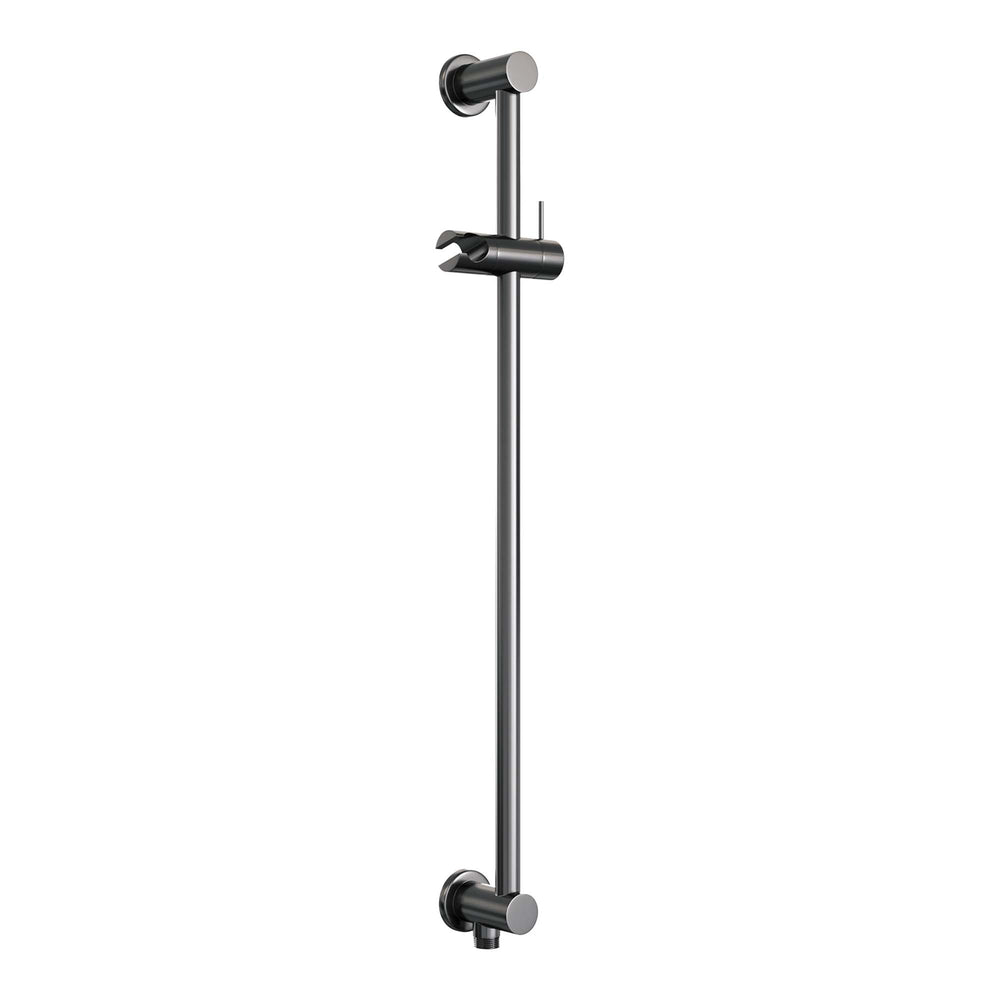 BRAUER Gunmetal Edition thermostatische inbouw regendouche 3-weg rond SET 91 met 20 cm douchekop en rechte muurarm en 3-standen handdouche en doucheslang en geïntegreerde glijstang gunmetal geborsteld PVD 5-GM-285