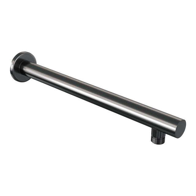 BRAUER Gunmetal Carving thermostatische inbouw regendouche 3-weg rond SET 91 met 20 cm douchekop en rechte muurarm en 3-standen handdouche en doucheslang en geïntegreerde glijstang gunmetal geborsteld PVD 5-GM-309