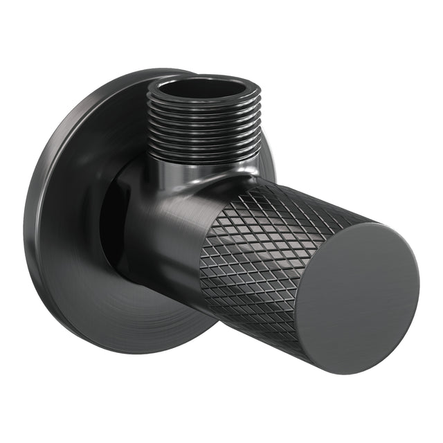 BRAUER Gunmetal Carving hoekstopkraan gunmetal geborsteld PVD 5-GM-318