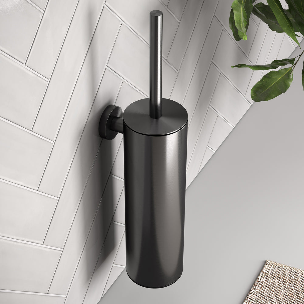 BRAUER Toiletborstelset hangend gunmetal geborsteld PVD 5-GM-322