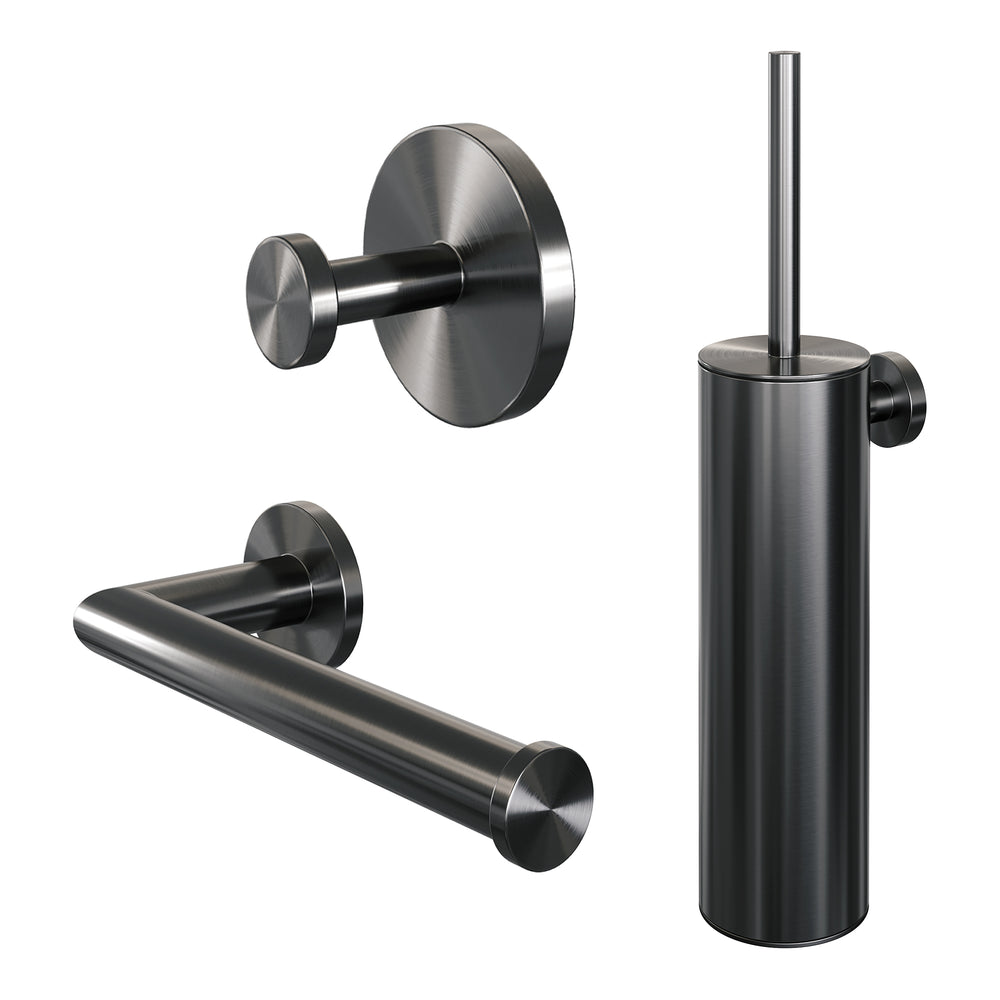 BRAUER Accessoire set 3-in-1 gunmetal geborsteld PVD 5-GM-323