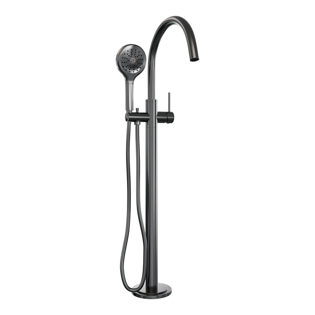 BRAUER Stripe vrijstaande badmengkraan SET 02 met 3-standen handdouche en doucheslang gunmetal geborsteld PVD 5-GM-338
