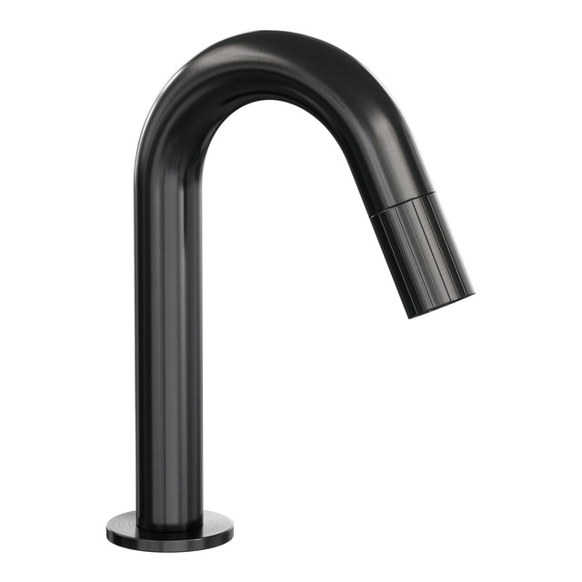BRAUER Stripe opbouw fonteinkraan met gebogen uitloop gunmetal geborsteld PVD 5-GM-464