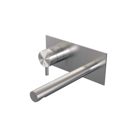 BRAUER Brushed Edition inbouw wastafelmengkraan met rechte uitloop en rozetten model B2 RVS geborsteld PVD