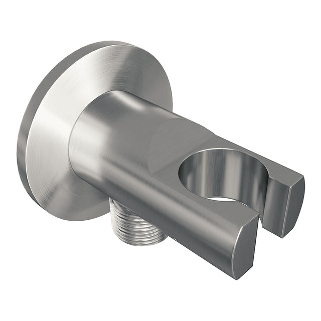 BRAUER Brushed Edition thermostatisch douchepaneel 2-weg omstelling calacatta gold SET 01 met 20 cm douchekop en gebogen muurarm en staaf handdouche en wandaansluitbocht en doucheslang RVS geborsteld PVD