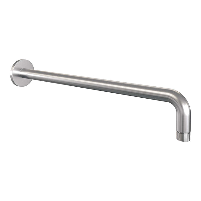 BRAUER Brushed Carving thermostatische inbouw regendouche met drukknoppen SET 51 met 20 cm douchekop en gebogen muurarm en staaf handdouche en doucheslang en wandaansluitbocht RVS geborsteld PVD