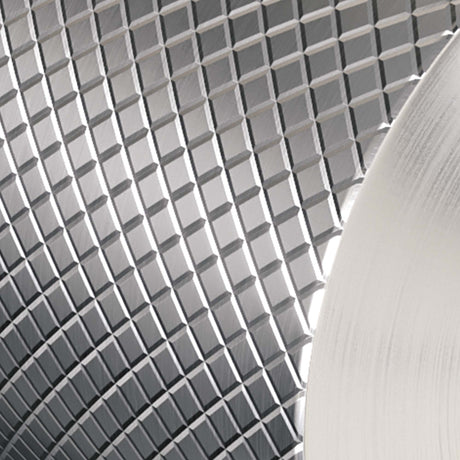 BRAUER Brushed Carving thermostatische inbouw regendouche met drukknoppen SET 55 met 20 cm douchekop en rechte muurarm en 3-standen handdouche en doucheslang en wandaansluitbocht RVS geborsteld PVD