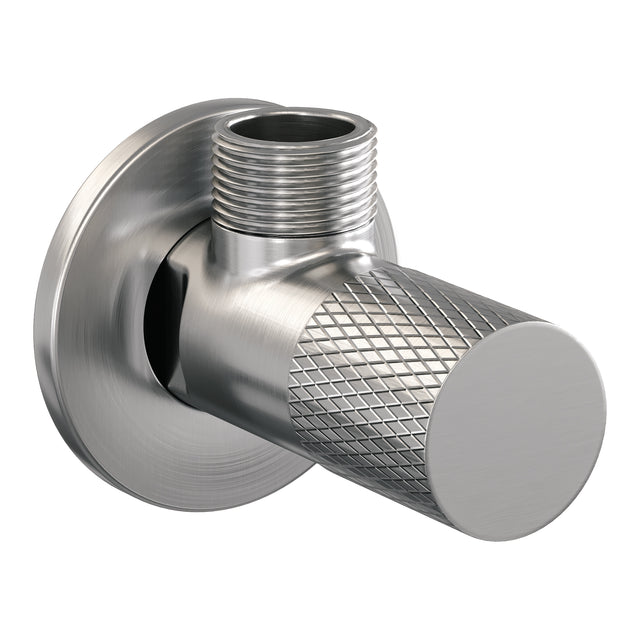 BRAUER Brushed Carving hoekstopkraan compleet met slang RVS geborsteld PVD 5-NG-317