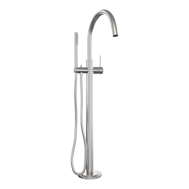 BRAUER Stripe vrijstaande badmengkraan SET 01 met staaf handdouche en doucheslang RVS-kleurig geborsteld PVD 5-NG-337