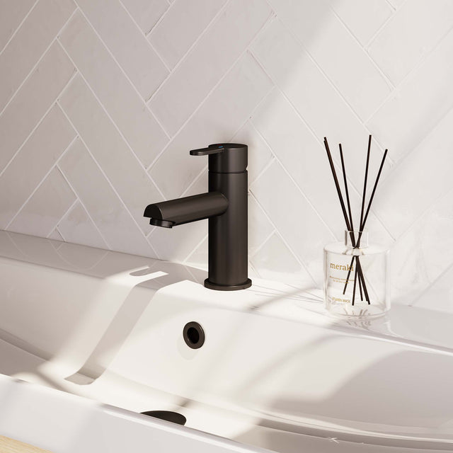 BRAUER Black Edition lage opbouw wastafelmengkraan model D mat zwart