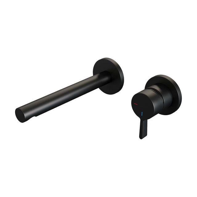 BRAUER Black Edition inbouw wastafelmengkraan met rechte uitloop en rozetten model E1 mat zwart