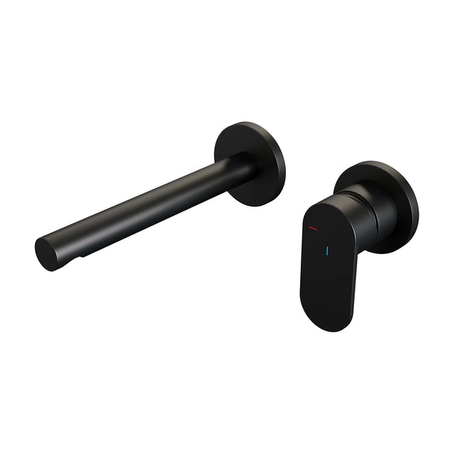 BRAUER Black Edition inbouw wastafelmengkraan met rechte uitloop en rozetten model C1 mat zwart
