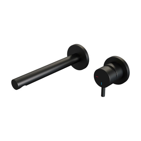 BRAUER Black Edition inbouw wastafelmengkraan met rechte uitloop en rozetten model B1 mat zwart