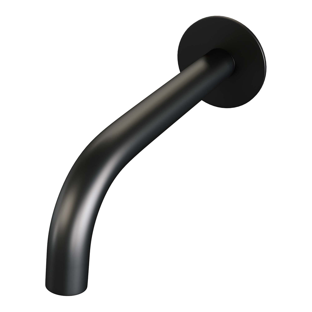 BRAUER Black Edition thermostatische inbouw badkraan SET 02 met uitloop en 3-standen handdouche en doucheslang en wandaansluitbocht mat zwart