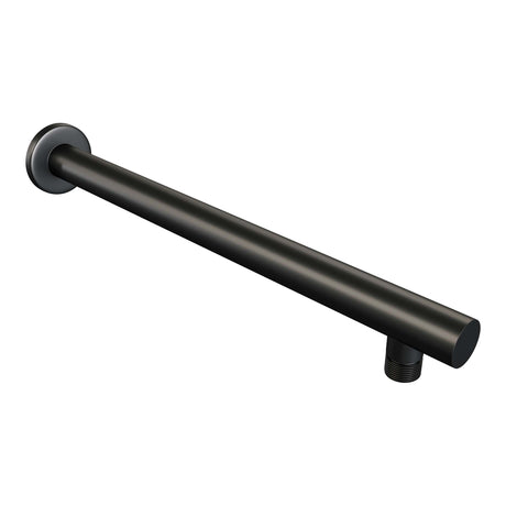 BRAUER Black Edition thermostatische inbouw regendouche SET 13 met 20 cm douchekop en rechte muurarm en staaf handdouche en doucheslang en geïntegreerde glijstang mat zwart