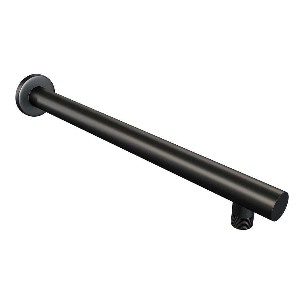 BRAUER Black Edition thermostatische inbouw regendouche SET 14 met 30 cm douchekop en rechte muurarm en staaf handdouche en doucheslang en geïntegreerde glijstang mat zwart