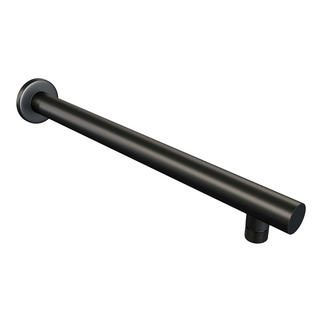 BRAUER Black Edition thermostatische inbouw regendouche SET 14 met 30 cm douchekop en rechte muurarm en staaf handdouche en doucheslang en geïntegreerde glijstang mat zwart