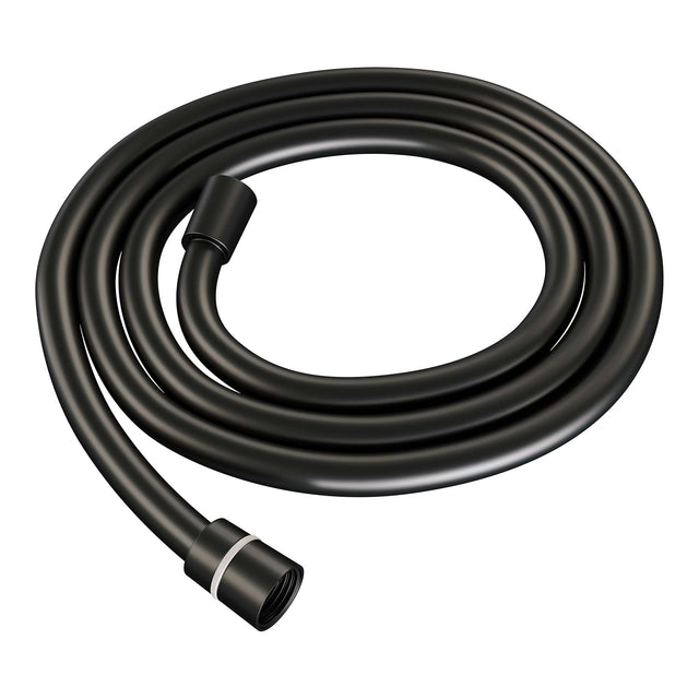 BRAUER Black Carving thermostatische inbouw regendouche met drukknoppen SET 56 met 30 cm douchekop en rechte muurarm en 3-standen handdouche en doucheslang en wandaansluitbocht mat zwart 5-S-191