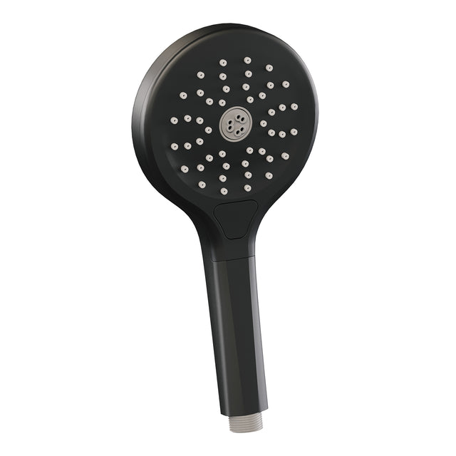 BRAUER Stripe opbouw thermostatische regendouche SET 02 met 25 cm hoofddouche en 3-standen handdouche en doucheslang mat zwart 5-S-349