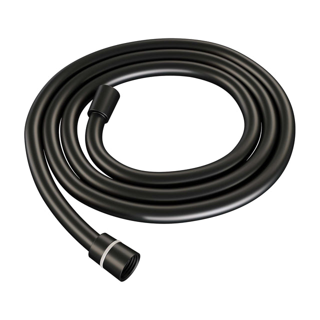 BRAUER Stripe opbouw thermostatische regendouche SET 02 met 25 cm hoofddouche en 3-standen handdouche en doucheslang mat zwart 5-S-349