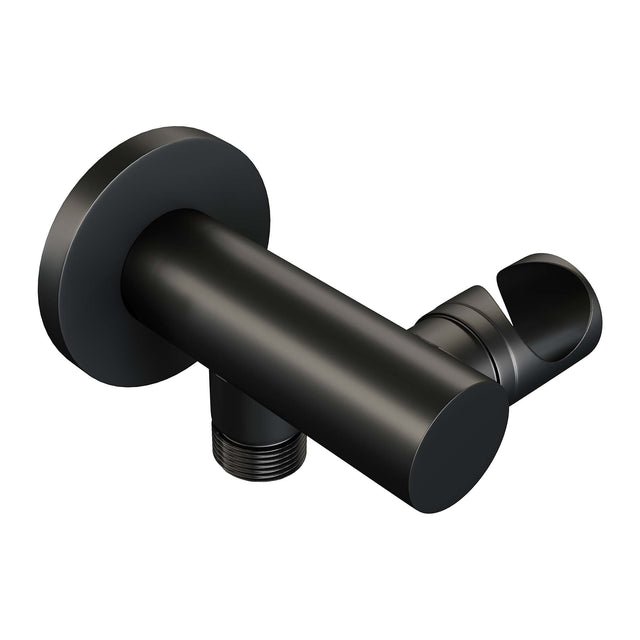 BRAUER Stripe thermostatische inbouw badkraan SET 02 met uitloop en 3-standen handdouche en doucheslang en wandaansluitbocht mat zwart 5-S-358
