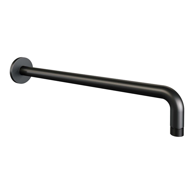 BRAUER Stripe thermostatische inbouw regendouche met drukknoppen SET 32 met 25 cm douchekop en gebogen muurarm en staaf handdouche en doucheslang en geïntegreerde glijstang mat zwart 5-S-427